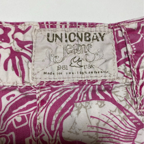 Union Bay Jeans Floral Shorts Size 1 Pink Cream - Picture 8 of 10